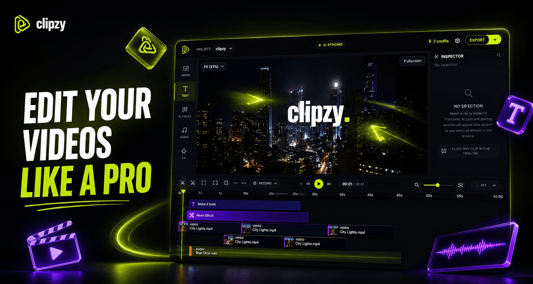 Clipzy editor product preview